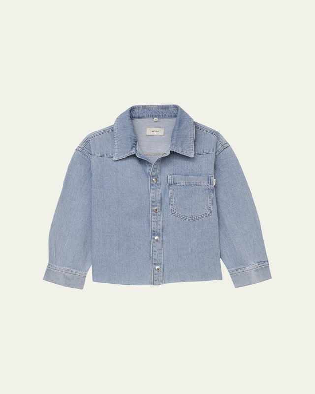 Girl's Olivia Western Denim Shirt, Size S-